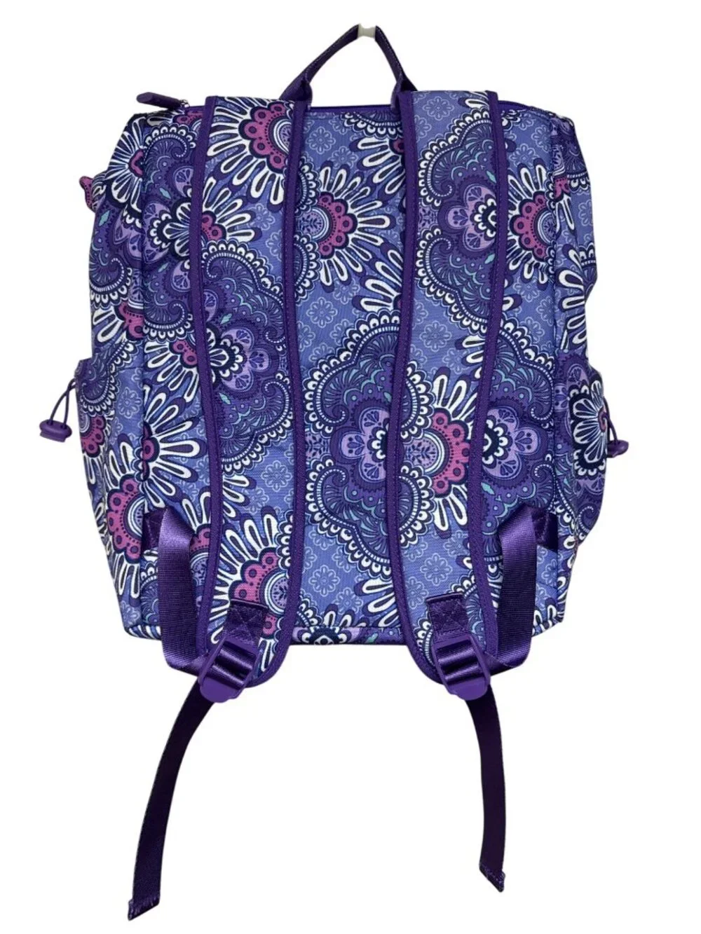 Vera Bradley Lighten Up Backpack Lilac Medallion Purple Drawstring 16x17x6 NEW